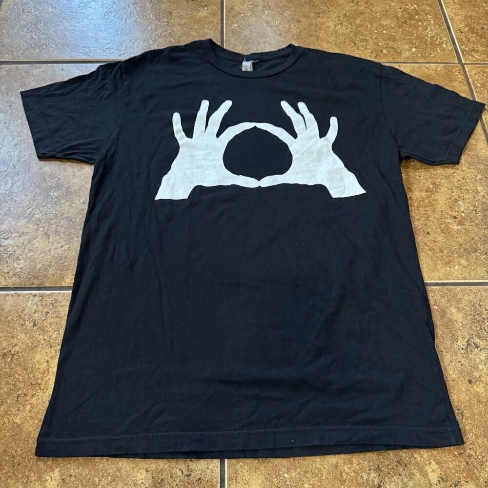 Retro 3OH!3 Big Hands Logo Band Tour T-Shirt, Concert Music Tee .